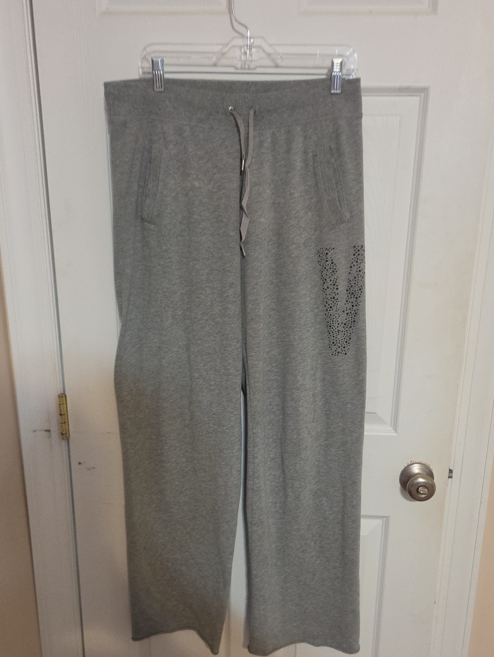 Victoria's Secret Gray Drawstring Jogger Pants Vintagr Bling M